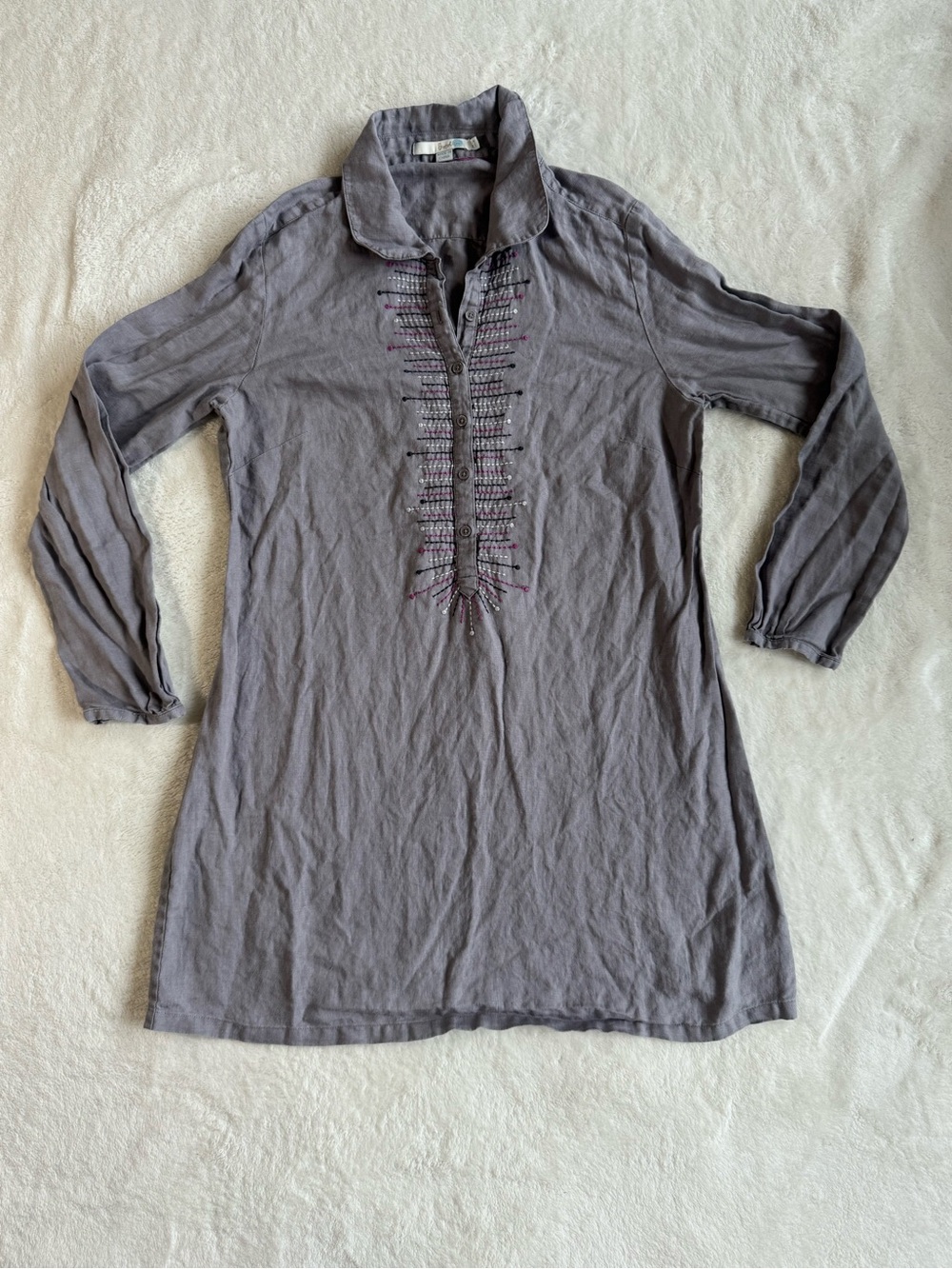 Boden Embroidered Tunic Dress — Size 8